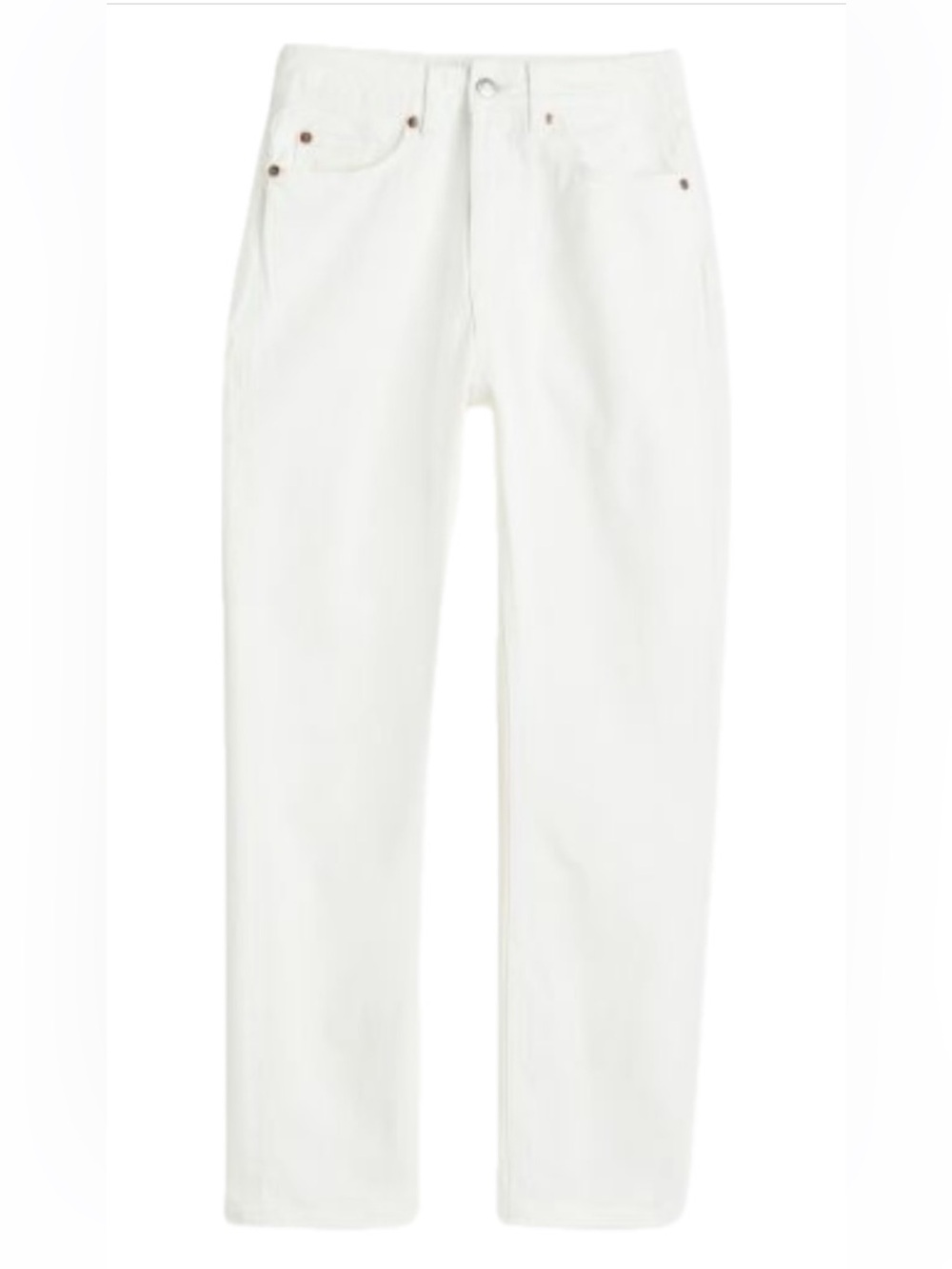 H&M straight leg slim white Jeans